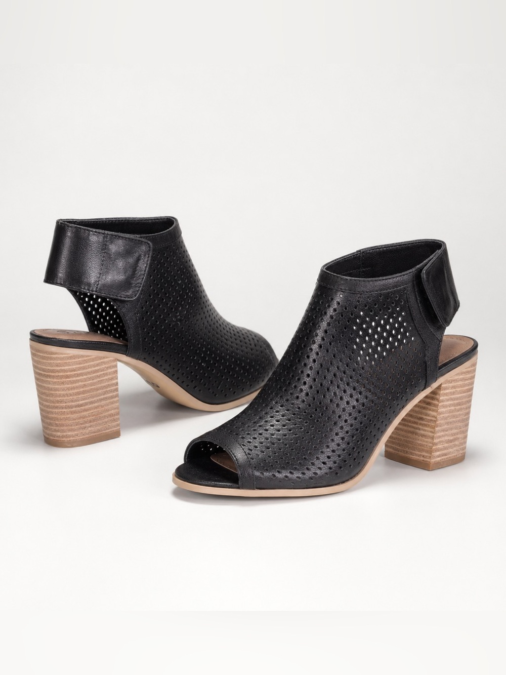 Steven by Steve Madden “Suzy” Perforated Peep Toe Bootie